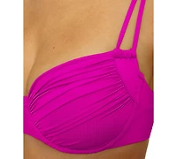 Becca Women's Color Code Ruched Underwire Bikini Top