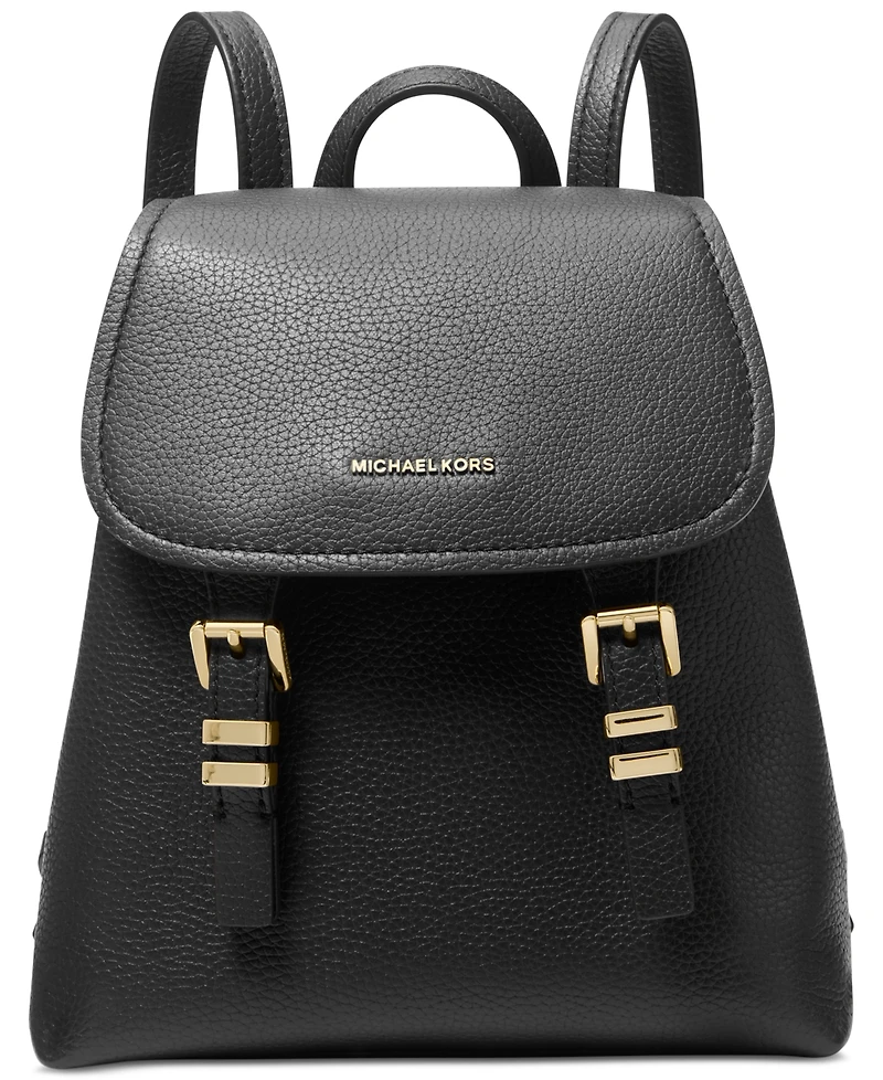Michael Kors Quinn Extra Small Pebble Leather Flap Backpack