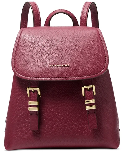 Michael Kors Quinn Extra Small Pebble Leather Flap Backpack