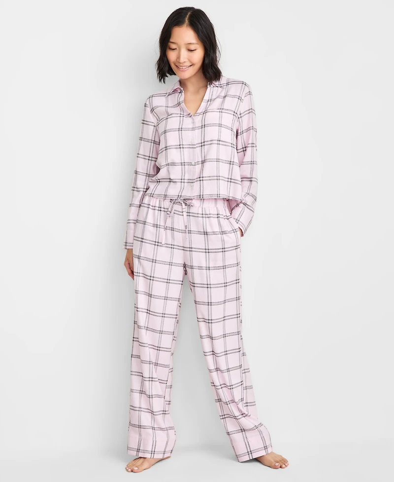 State of Day Women's Flannel Pajama Set, Macy's Exclusive