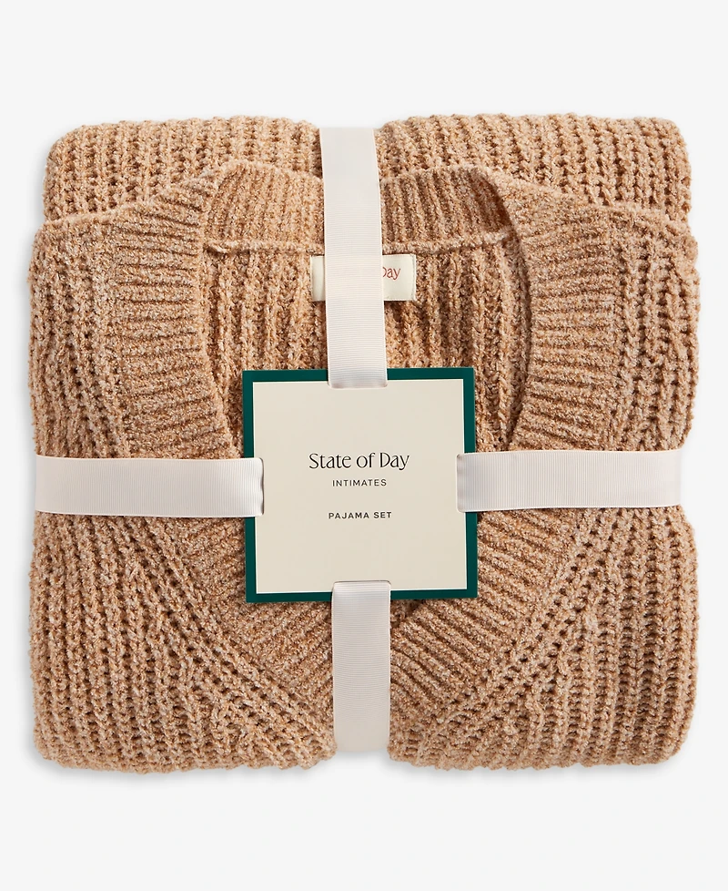 State of Day Women's Chenille Sweater & Pant Set, Xs-3X, Macy's Exclusive
