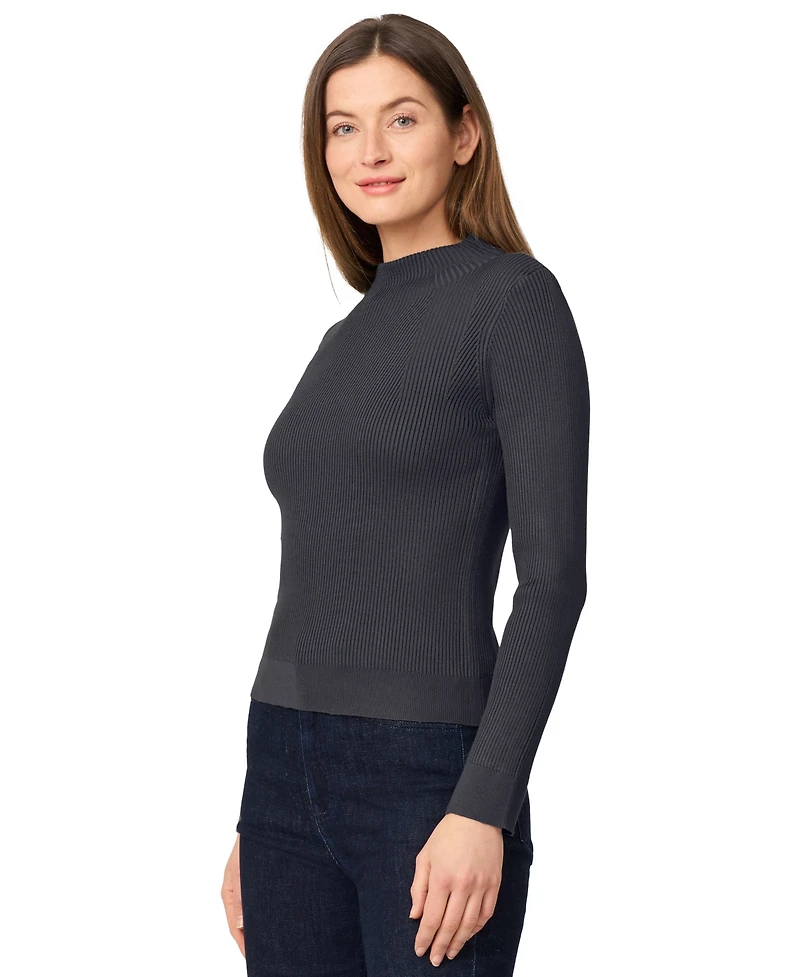 Melissa Paige Women's Mock-Neck Rib-Knit Sweater