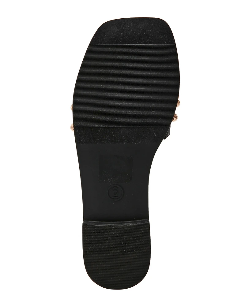 Wild Pair Women's Grettaa Embellished Flat Slide Sandals, Exclusively at Macy's