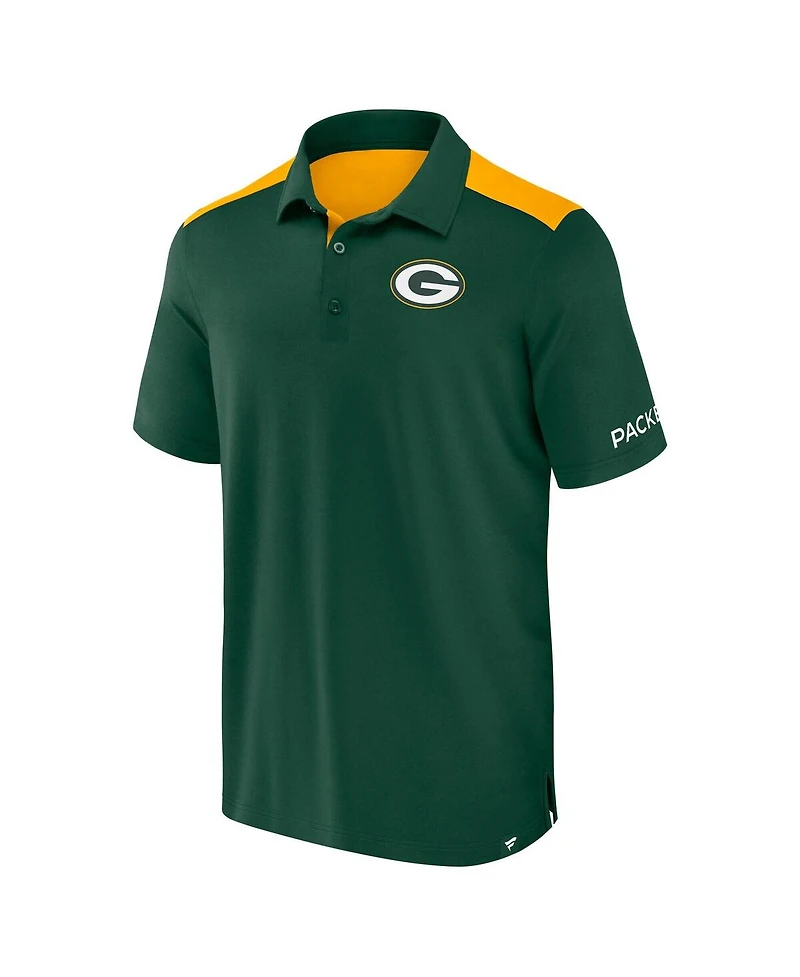 Fanatics Men's Green/Gold Green Bay Packers Color Block Polo Shirt