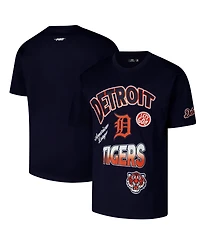 Pro Standard Men's Navy Detroit Tigers Turn It Up Dropped Shoulder T-Shirt