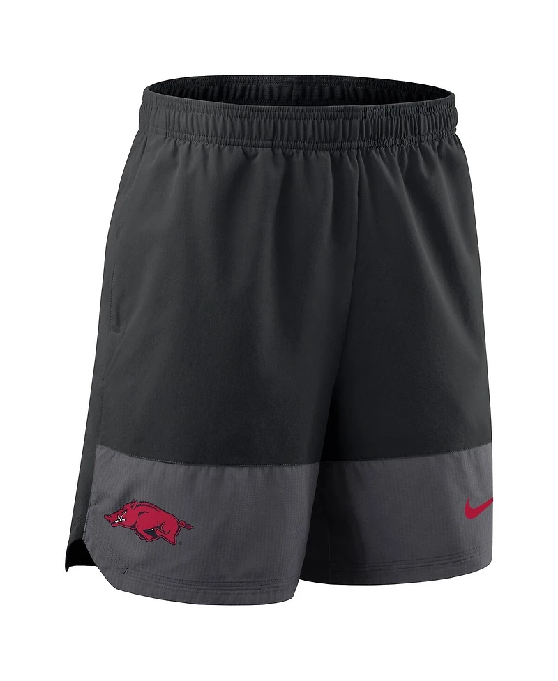 Nike Men's Black Arkansas Razorbacks 2025 Sideline Performance Shorts