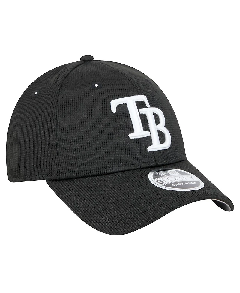 New Era Men's Black Tampa Bay Rays Pivot 9FORTY Adjustable Hat