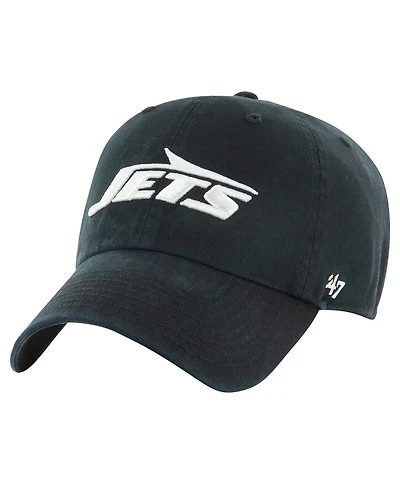 '47 Brand Men's Black New York Jets Clean Up Tonal Adjustable Hat