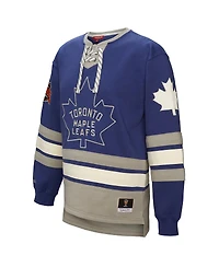Mitchell & Ness Women's Blue Toronto Maple Leaf's Heritage Lace-Up Pullover Sweatshirt