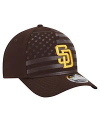 New Era Men's Brown San Diego Padres American Flag 9FORTY M-Crown A-Frame Adjustable Hat