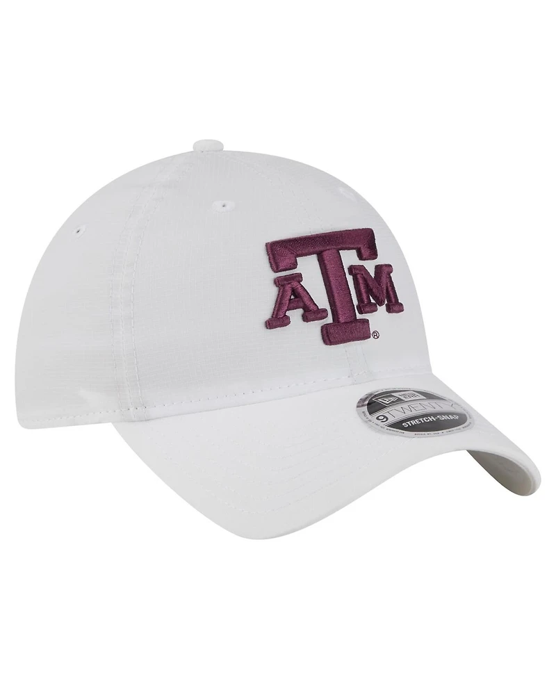 New Era Men's White Texas A M Aggies Active Ripstop 9TWENTY Adjustable Hat