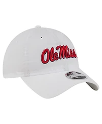 New Era Men's White Ole Miss Rebels Active Ripstop 9TWENTY Adjustable Hat