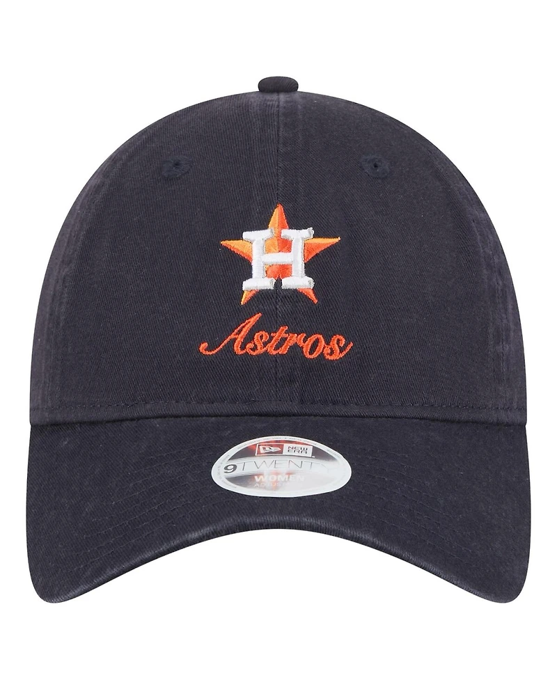 New Era Women's Navy Houston Astros Preppy Team 9TWENTY Adjustable Hat