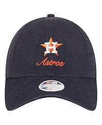 New Era Women's Navy Houston Astros Preppy Team 9TWENTY Adjustable Hat