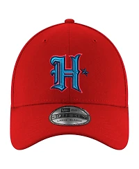New Era Men's Red Houston Texans Throwback Crawl Standard 39THIRTY Flex Hat