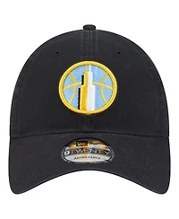 New Era Men's and Women's Black Chicago Sky Core Alt Logo 9TWENTY Adjustable Hat