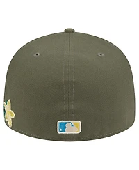 New Era Men's Olive Tampa Bay Rays Tonal Florals 59FIFTY Fitted Hat