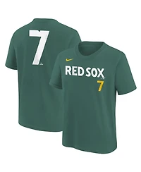 Nike Big Boys and Girls Masataka Yoshida Green Boston Red Sox 2025 City Connect Fuse Name Number T-Shirt