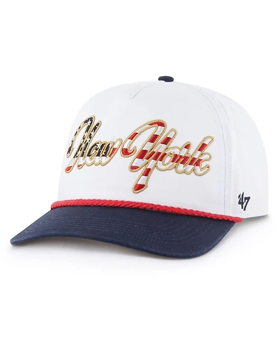 '47 Brand Men's White New York Giants Patriotic Overhand Hitch Adjustable Hat