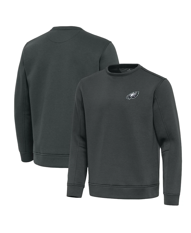 Antigua Men's Pewter Philadelphia Eagles Relevant Lightweight Pullover Sweatshirt