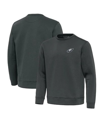 Antigua Men's Pewter Philadelphia Eagles Relevant Lightweight Pullover Sweatshirt
