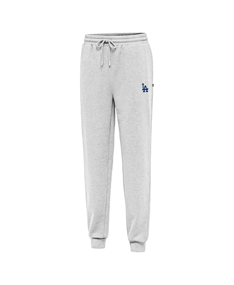 Antigua Men's Heather Gray Los Angeles Dodgers Idol Jogger Pants