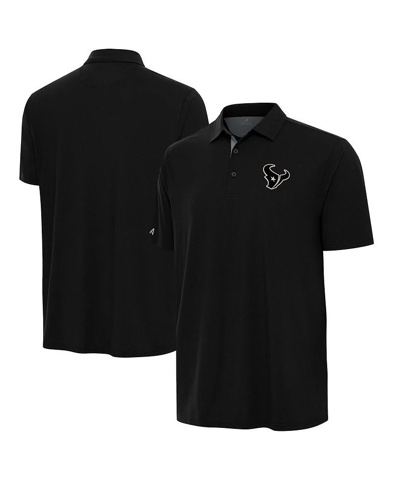 Antigua Men's Black Houston Texans Era Polo Shirt