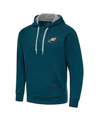 Antigua Men's Midnight Green Philadelphia Eagles Victory Pullover Hoodie