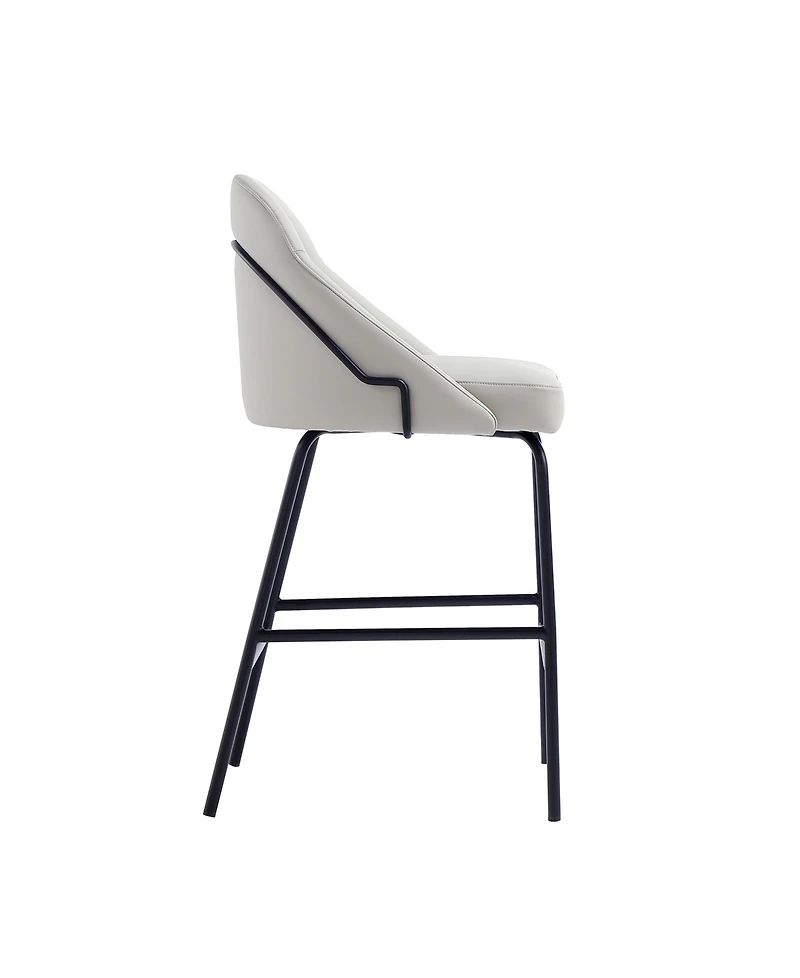 Manhattan Comfort Gracie 38" Leatherette Upholstered Counter Stool