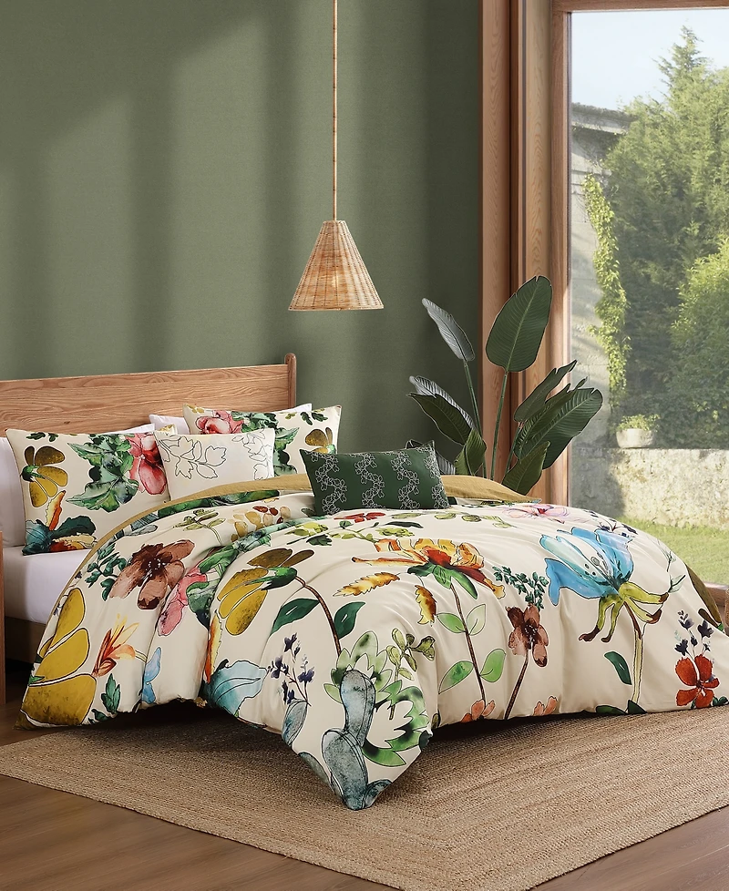 Bebejan Radiance Bedding 100% Cotton Sateen 5 Piece King Size Reversible Comforter Set