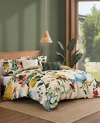 Bebejan Radiance Bedding 100% Cotton Sateen 5 Piece King Size Reversible Comforter Set