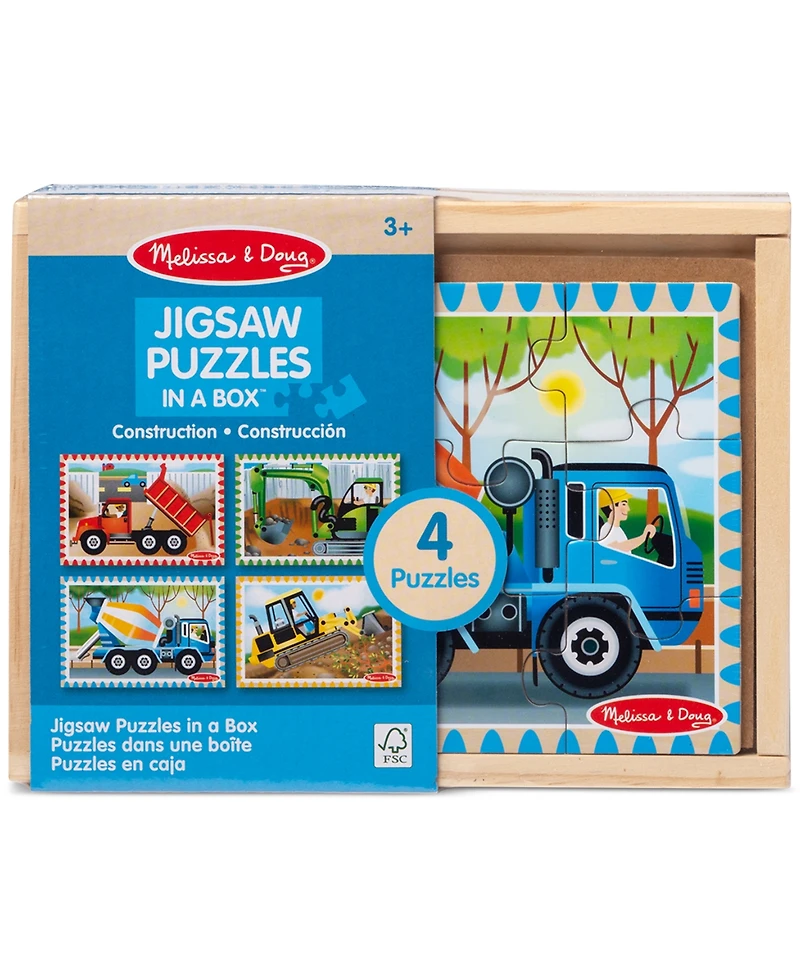 Melissa and Doug Kids Puzzle, Construction Vehicles Jigsaw Puzzles in a Box