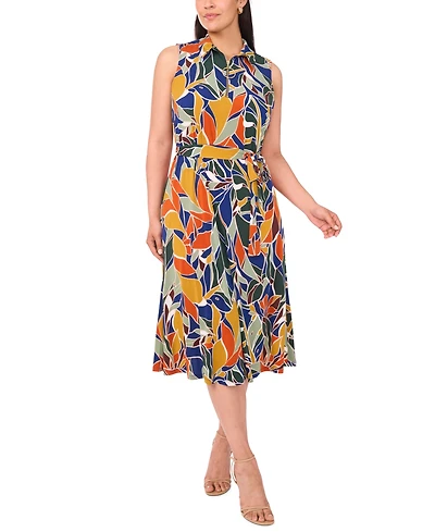 Msk Plus Size Sleeveless Jersey Midi Dress