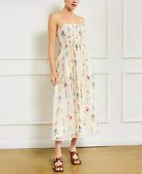 Line & Dot Women's Fiori Floral-Embroidered Maxi Dress