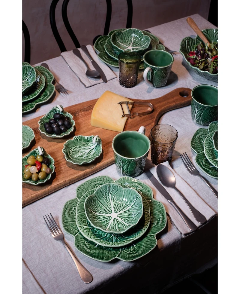 Bordallo Pinheiro Cabbage Salad Plates, Set of 4