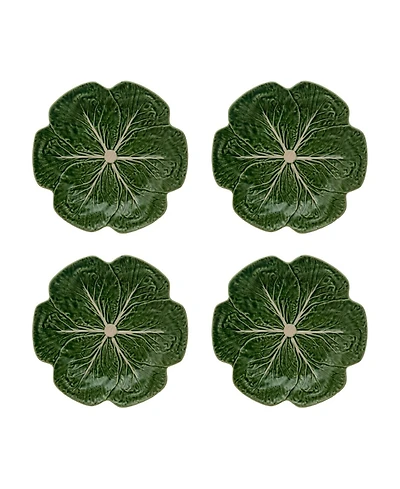 Bordallo Pinheiro Cabbage Dinner Plates, Set of 4