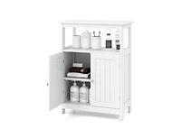 Slickblue Bathroom Floor Cabinet Freestanding Storage Organizer with Open Compartment