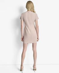 Dkny Women's Short-Sleeve Zip-Pocket Dress