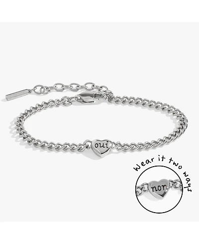 Alex and Ani Oui Non Heart Inline Bracelet