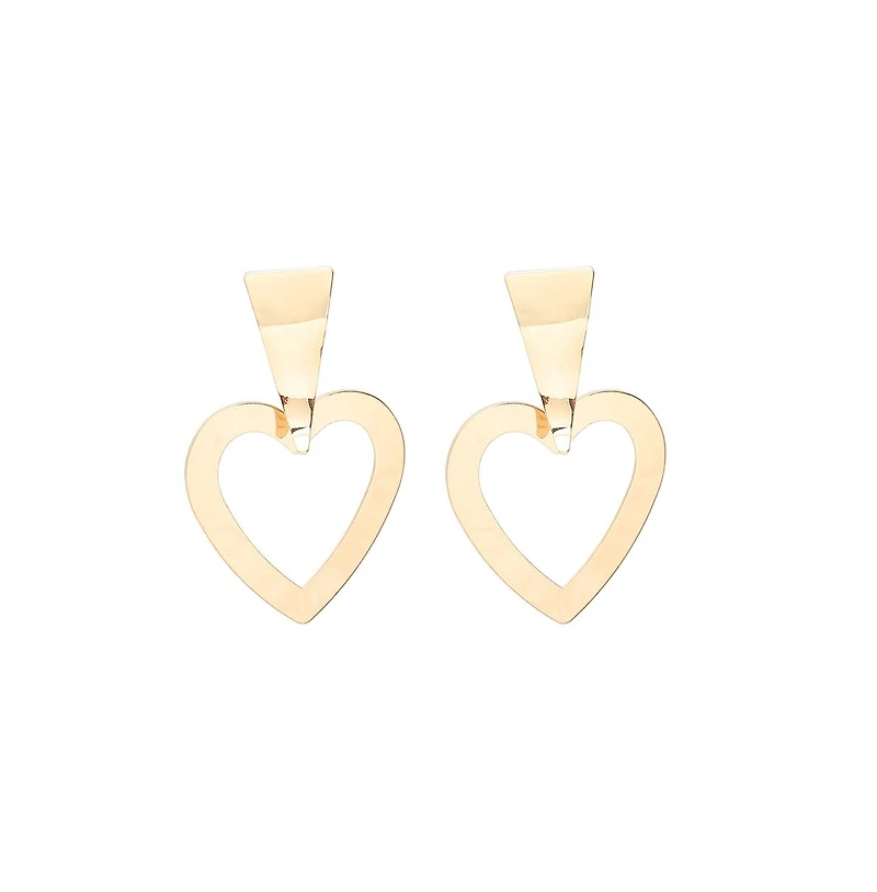 Sohi Women's Heart Drop Earrings
