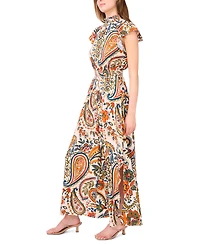 Msk Women's Mock-Neck Wide-Leg Jumpsuit