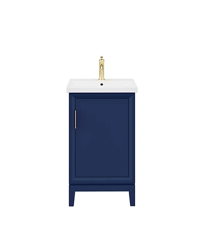 Elsa 20.5 in. W x 16 in. D Bath Vanity in Monarch Blue with Ceramics Vanity Top in White with White Basin