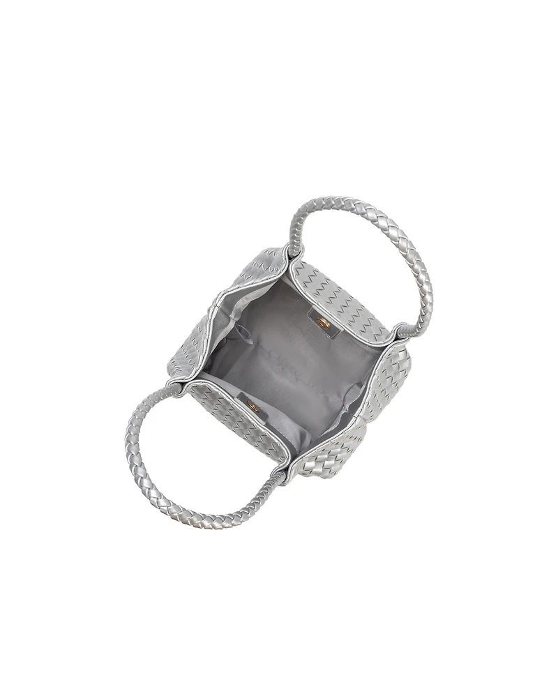 Melie Bianco Anahi Woven Medium Top Handle Bag