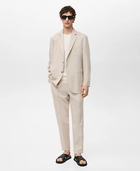 Mango Men's Slim-Fit Linen Jacket