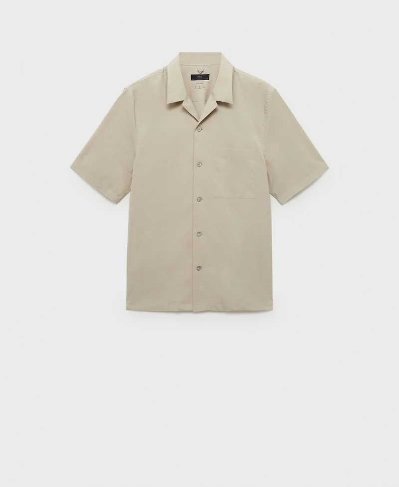 Mango Men's Chest Pocket Regular-Fit Shirt