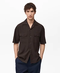 Mango Men's Pockets Viscose Shirt