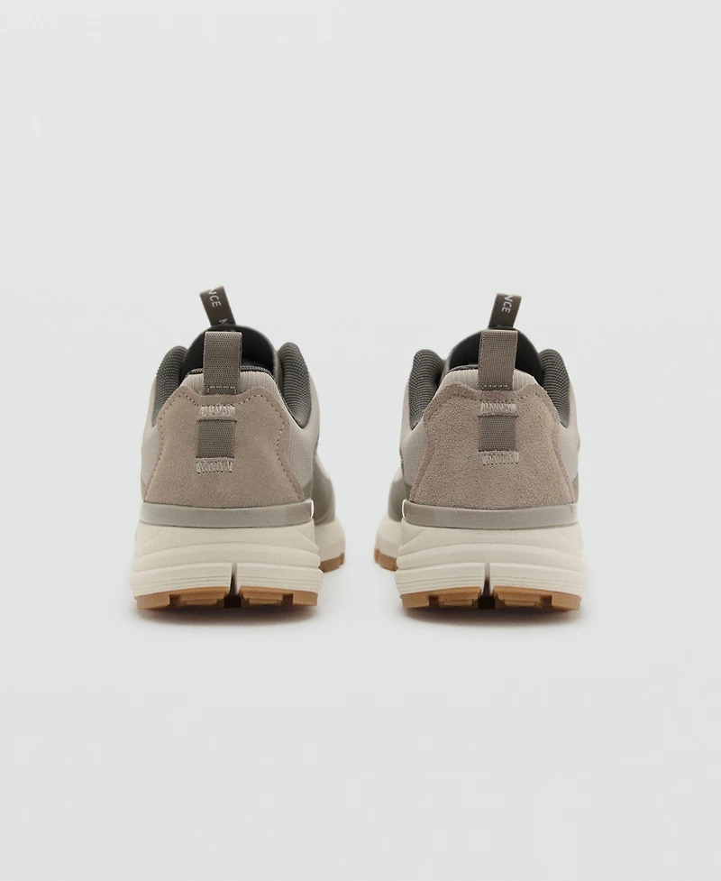 Mango Men's Lace-Up Panel Sneakers