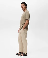 Mango Men's Short-Sleeved Lyocell T-Shirt