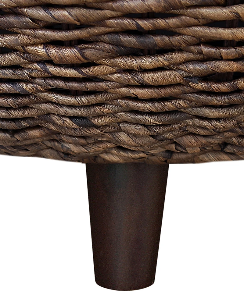 Gallerie Decor 31.5" Woven Rattan Stonebridge Coffee Table
