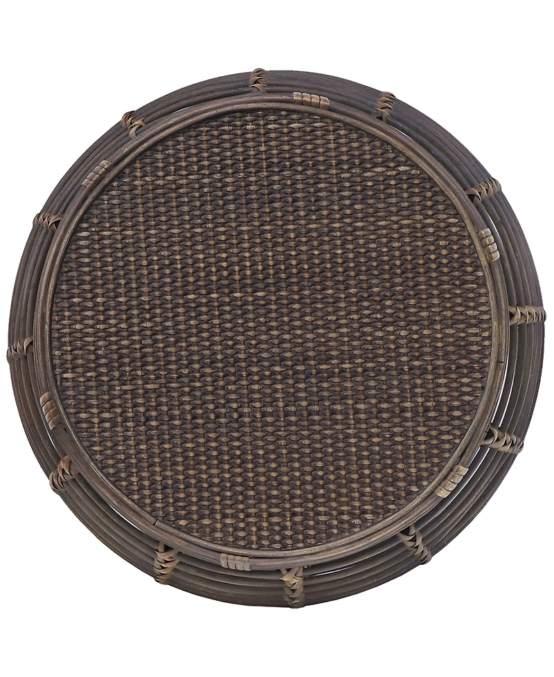 Gallerie Decor 20" Java Rattan Handwoven End Table